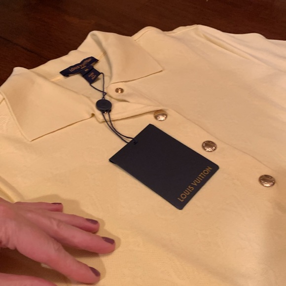 Yellow brand new Louis Vuitton lemon dress   with Button Details,made in Italy - Picture 1 of 16